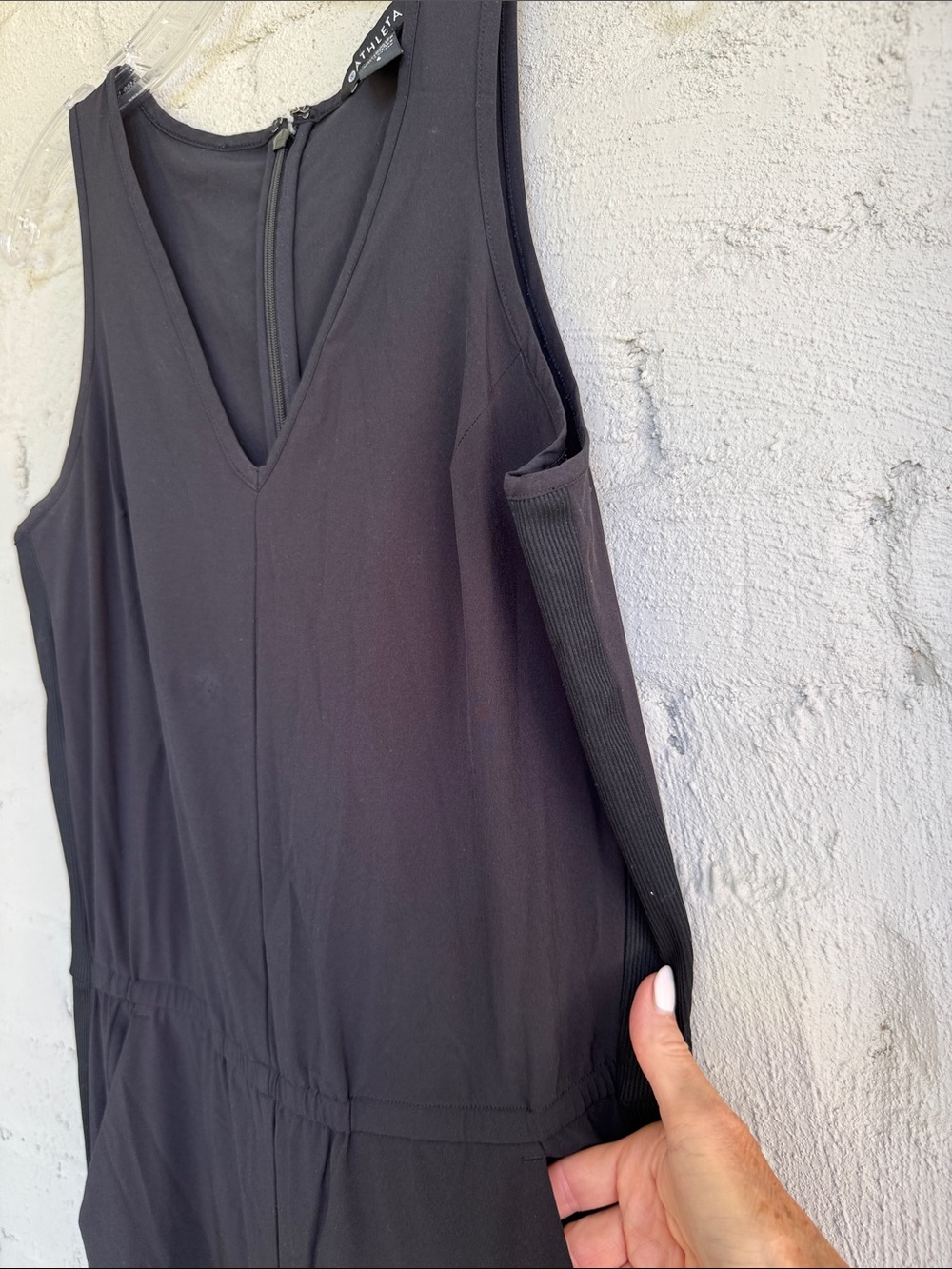 Athleta Brooklyn Sleeveless Black Jumpsuit Size 6 - Picture 5 of 13